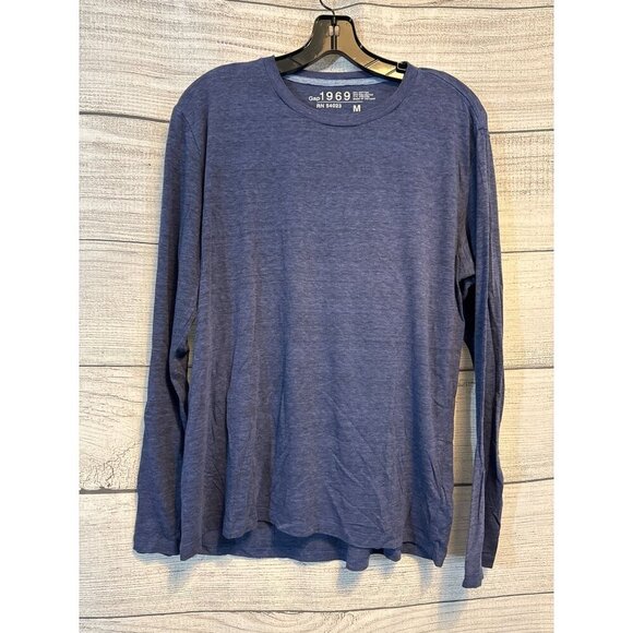 Gap 1969 Mens Long Sleeve Cotton Blend T-Shirt Size M - Picture 1 of 4